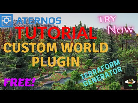 Minecraft Aternos Server Custom World | Tutorial Terrafrom Generation