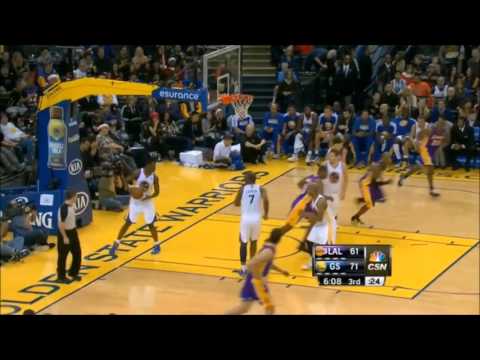 Kobe Bryant Footwork and Reverse Lay Up vs. Golden State Warriors (34 Points 10 Reb 5 Ast)