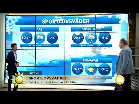 Sportlovsvädret: Så är snötillgången - Nyhetsmorgon (TV4)