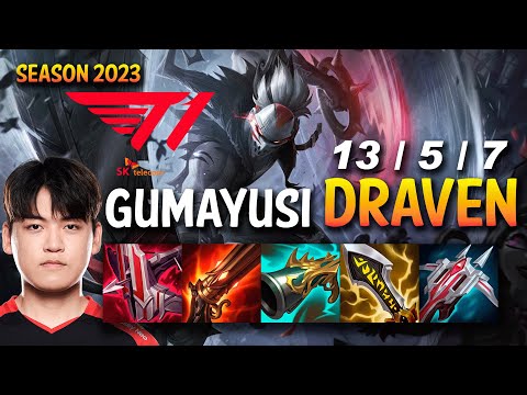 T1 Gumayusi DRAVEN vs CAITLYN ADC - KR Ranked