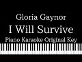【Piano Karaoke Instrumental】I Will Survive / Gloria Gaynor【Original Key】