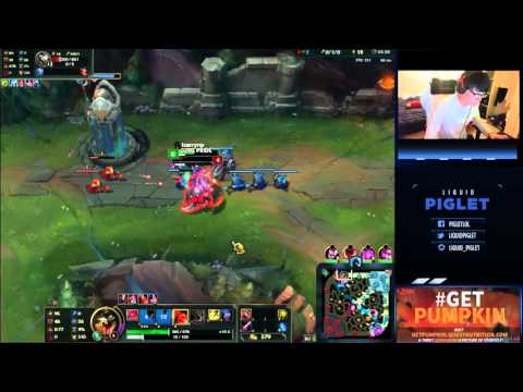 Piglet outplays the 2v1 dive - League of Legends