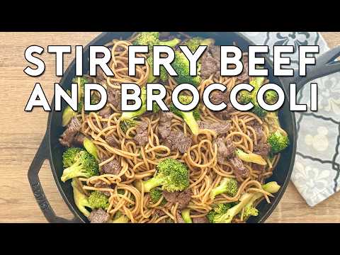 STIR FRY NOODLES WITH BEEF & BROCCOLI
