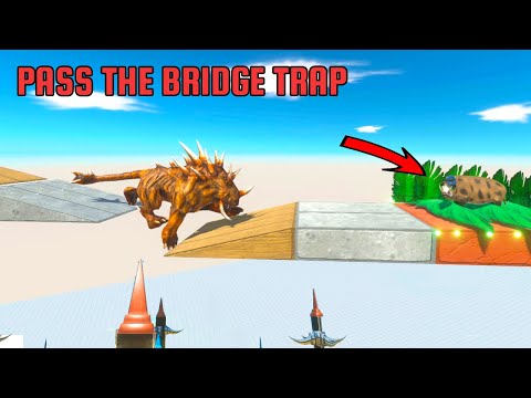 JUMP ACROSS THE UNFINISHED BRIDGE WITH TRAPS | Animal Revolt Battle Simulator