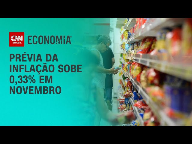 Prévia da inflação sobe 0,33% em novembro | LIVE CNN