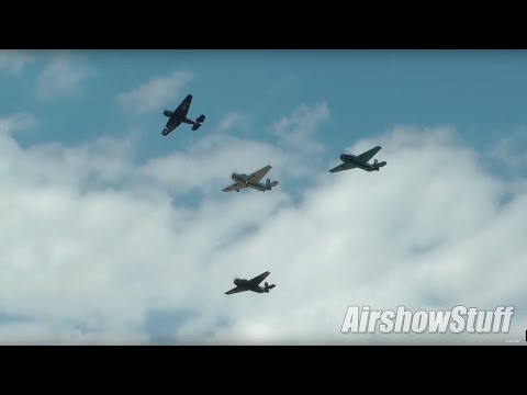 TBM Avengers - Four-ship Formation and Missing Man Flybys