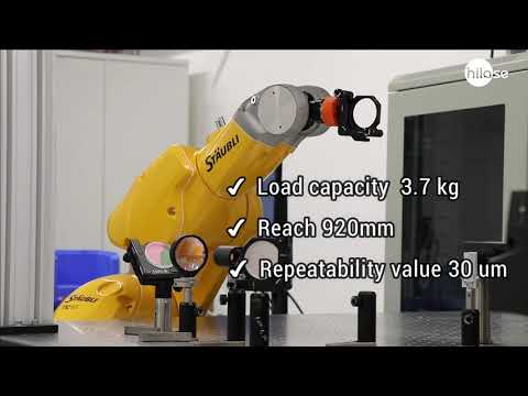 Stäubli TX2-60 robot testing at HiLASE Centre