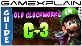 Luigi's Mansion 2: Dark Moon: Old Clockworks C-3 Gem, Boo & Puzzle Guide & Walkthrough (100%!)