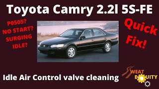 92 - 01 TOYOTA CAMRY NO START QUICK FIX.  Idle air control valve cleaning