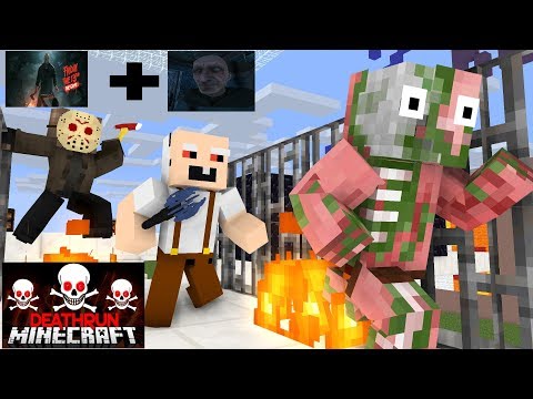 Monster School : Minecraft Death Run (Grandpa,Jason) - Minecraft Animation