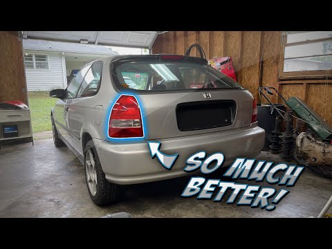 Install 99-00 EK Hatch Tail lights on a 96-98 CHEAP & EASY!