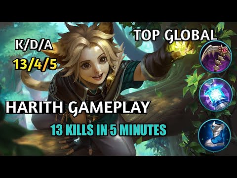 13 Kills in 5 Minutes! Harith's total Dominance by [CE King of Lag] Top Global - Mobile Legends: