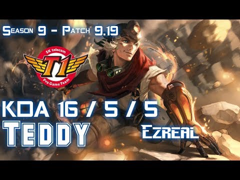 SKT T1 Teddy EZREAL vs LUCIAN ADC - Patch 9.19 KR Ranked