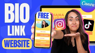 BEST Way to Create a BIO LINK WEBSITE for Instagram or TikTok [FREE in Canva]