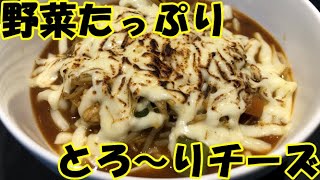 【グルメ】野菜たっぷり　とろ～りチーズカレーうどん　【第2弾】　簡単美味しい　外出自粛料理