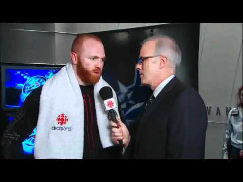 Raffi Torres Game 1 goal and interview 2011 Stanley Cup finals