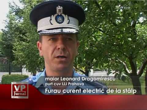 Furau curent electric de la stalp