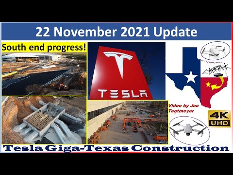 Tesla Gigafactory Texas 22 November 2021 Cyber Truck & Model Y Factory Construction Update (07:15AM)
