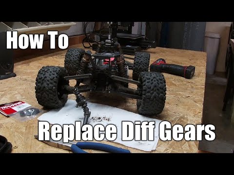 Traxxas Rustler 4x4 " How to fix and replace Diff gears"