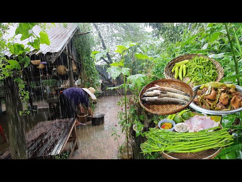 Simple Village Cooking on a Rainy Day | Tasty Food & Peaceful Life