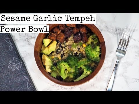 Sesame Ginger Tempeh| Vegan Power Bowl