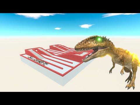 Escape From Fire Carcharodontosaurus - Last Survivor - Animal Revolt Battle Simulator