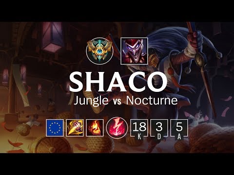 Shaco Jungle vs Nocturne - EUW Challenger Patch 8.13