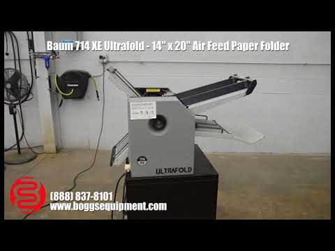 Baum 714 XE Ultrafold - 14" x 20" Air Feed Paper Folder