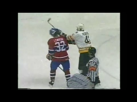 Canadiens - Bruins rough stuff 4/27/90