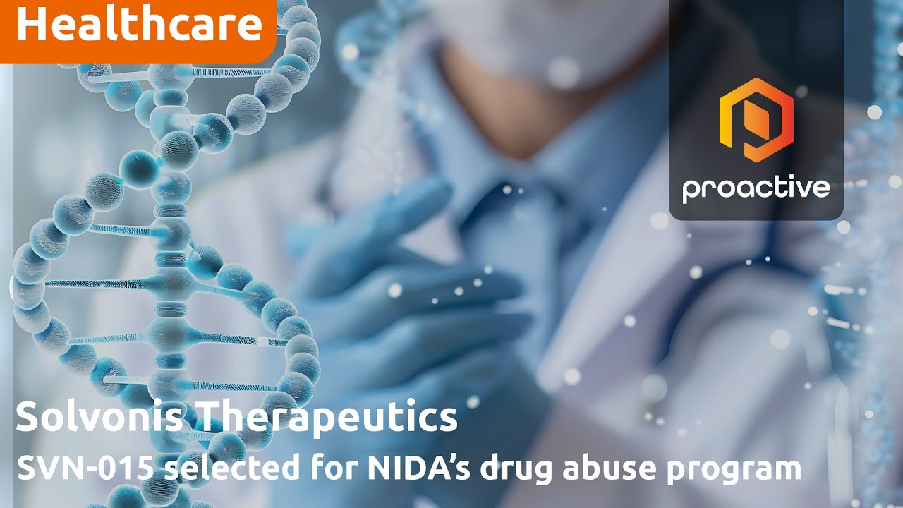 Solvonis CEO says NIDA backing is a major milestone for its SVN-015 experimental compound