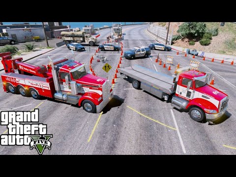 GTA 5 Real Life Mod #285 Live Ace Towing For A Police Checkpoint
