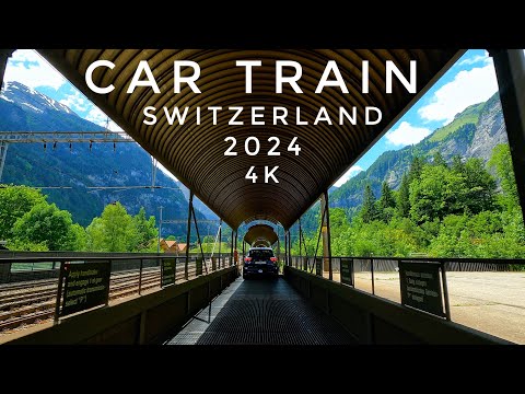Switzerland Car Train! 2024 Lötschberg Car Train | Kandersteg to Goppenstein