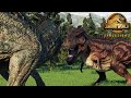 TARBOSAURUS (Camp Cretaceous) VS GIGANOTOSAURUS (Dominion) | Jurassic World Evolution 2