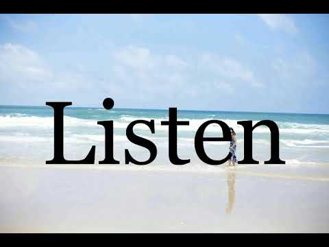 How To Pronounce Listen🌈🌈🌈🌈🌈🌈Pronunciation Of Listen