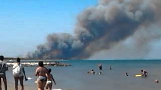 preview picture of video 'Lido di Savio - Foresta in fumo vicino al mare'