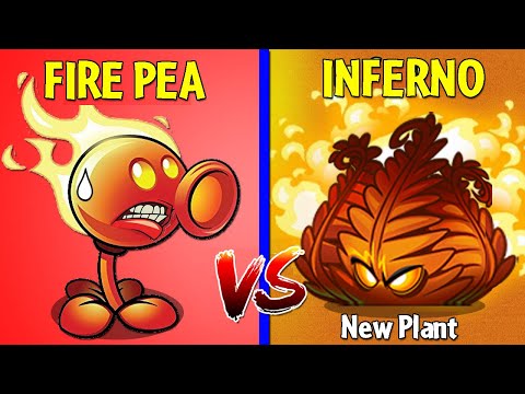 INFERNO vs FIRE PEASHOOTER vs PYRE VINE - Who Will Win? - PvZ 2 Fire Plant vs New Fire Plant