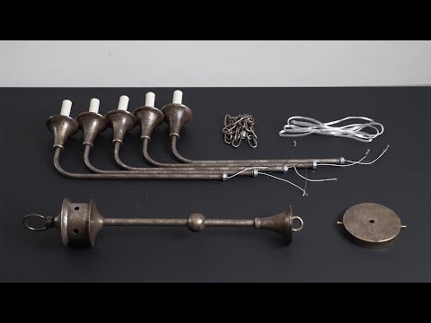 Nottaway Chandelier 5 Heads Black Bronze assembly guide