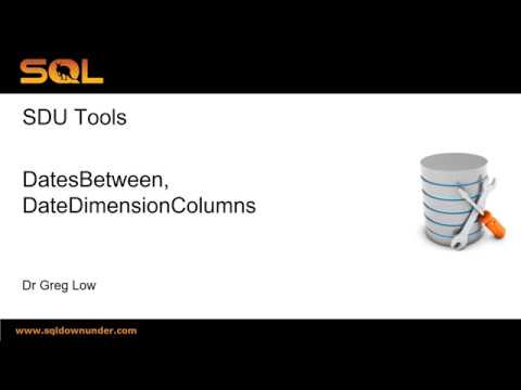 SDU Tools 80   Dates Between and Date Dimension Columns in T-SQL