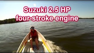 preview picture of video 'Suzuki 2.5 HP four stroke engine 8.7.2014 Sommer in Finnland und Seen'
