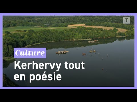 Le cimetière de bateaux de Kerhervy vu du ciel