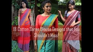 18 Cotton Saree Blouse Designs for a Stylish Look!
