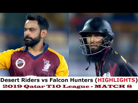 Desert Riders vs Falcon Hunters (HIGHLIGHTS) Qatar T10 League MATCH 8 ~ 11-12-2019