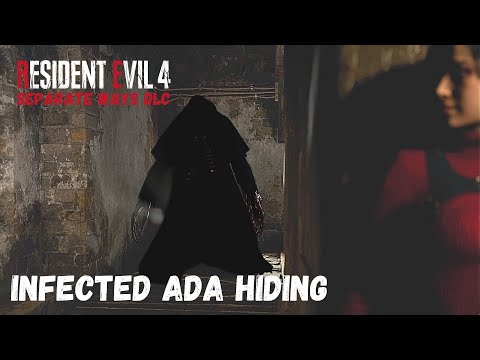 Infected Ada Hiding from Black Robe Scene  | RE4 Remake Separate Ways DLC
