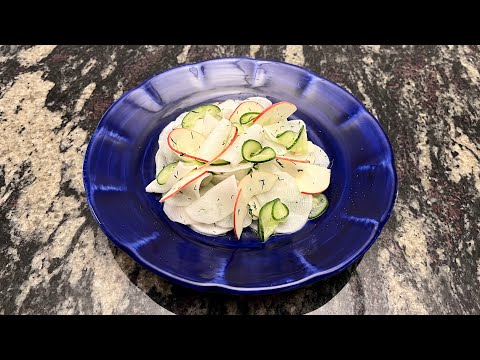 German Salad Recipe | Daikon Radish Salad with Sour Cream Dressing