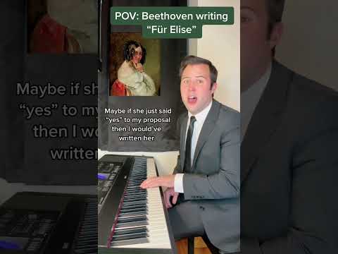 POV: Beethoven writing “Für Elise” #comedy #piano #beethoven