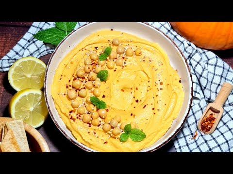 Pumpkin Hummus Recipe 🎃 | Easy Fall Vegan Dip with Pita Chips!