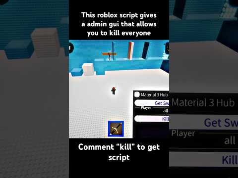 This roblox script gives a admin gui that allows you to kill everyone #roblox #script #hacks #shorts