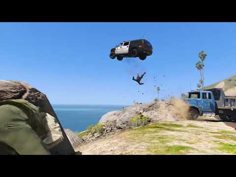 GTA 5 CATASTROPHIC DUMP TRUCK CRASHES - IMPACT COMPILATION