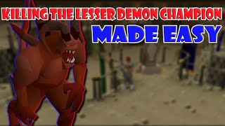 Quick Guide to Killing The Lesser Demon Champion For The Champion Cape in OSRS