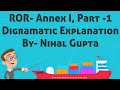 ROR ANNEX I Part 1